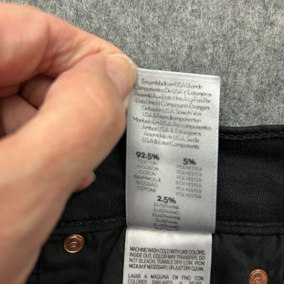 Mother Stunner Zip Ankle Step Fray Jeans Women's Size 27 Not Guilty Black Denim - Picture 7 of 14